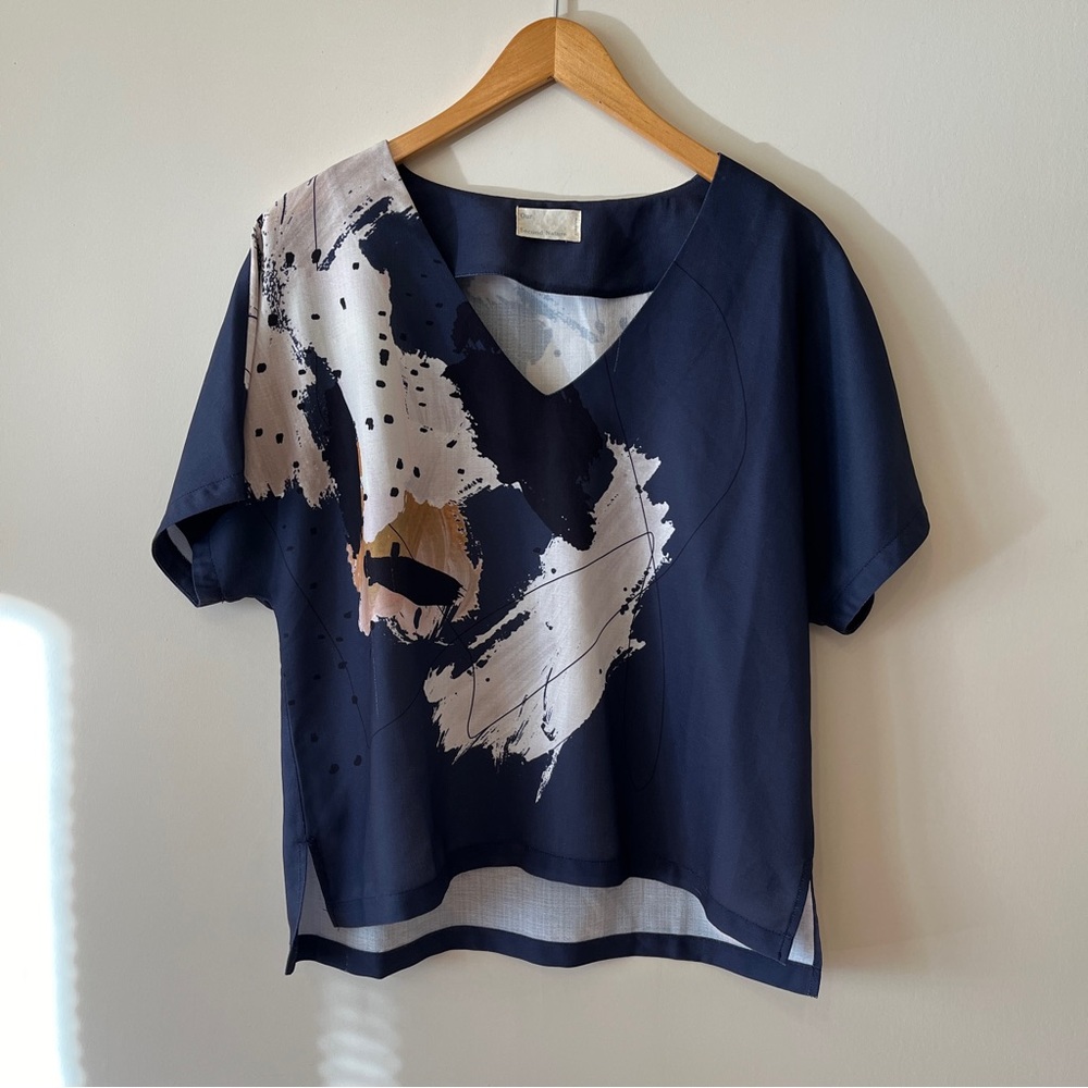 Our Second Nature abstract print top